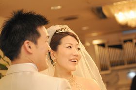 挙式の前の表情