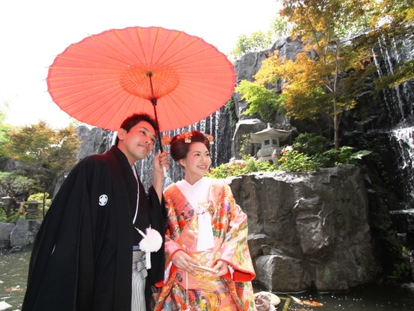 京都全日空ホテル　京都の風情薫る日本庭園で和装前撮り