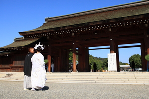 橿原神宮　和装　結婚式　和婚