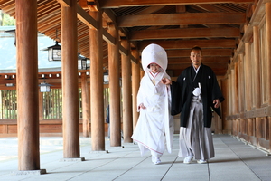 橿原神宮　和装　結婚式　和婚