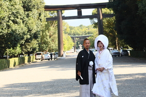 橿原神宮　和装　結婚式　和婚