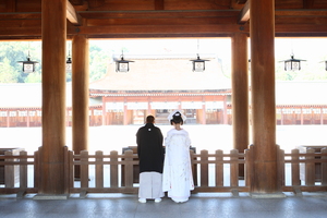 橿原神宮　和装　結婚式　和婚