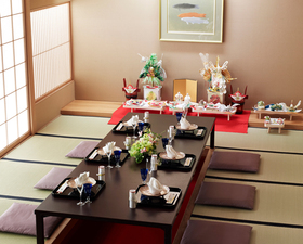 掘りごたつの畳敷きのお部屋です。