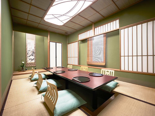 ゆったり過ごせる掘りごたつ個室