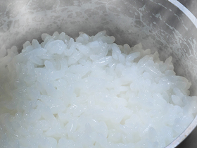 魚沼産コシヒカリの羽釜炊き