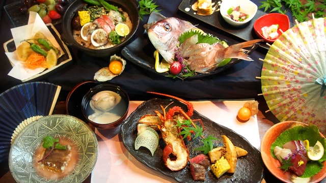 見た目も綺麗な料理が素敵な空間を演出します