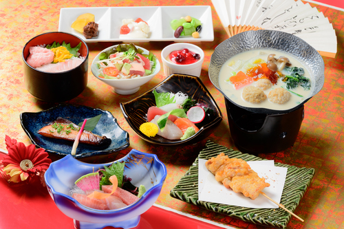 まぐろと季節の海鮮+鮪食べ比べ会席
